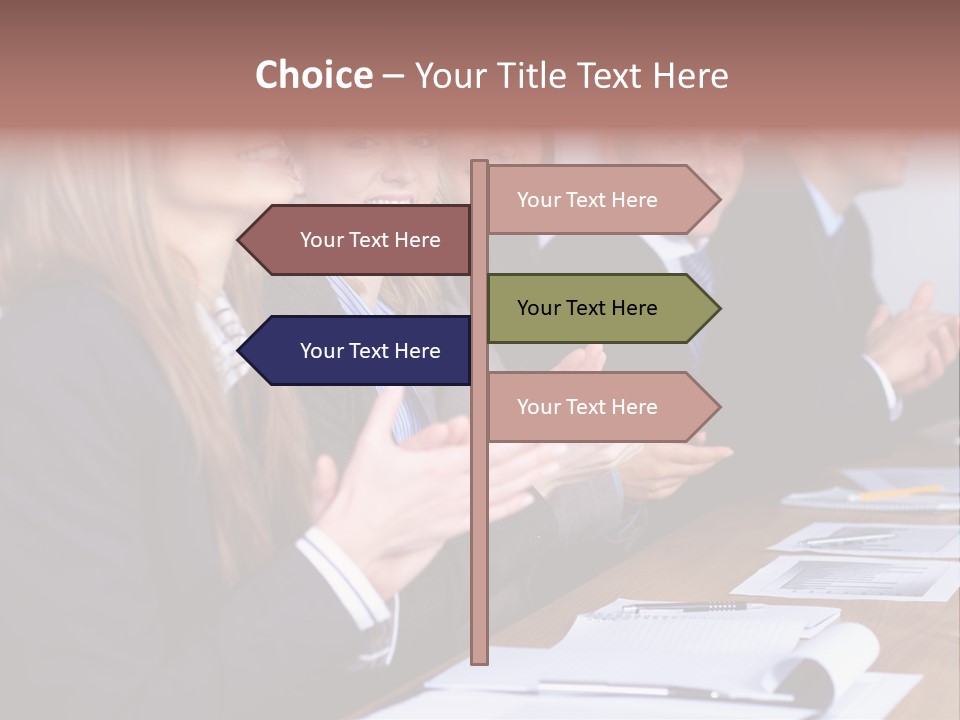 Cheerful Caucasian Corporate PowerPoint Template