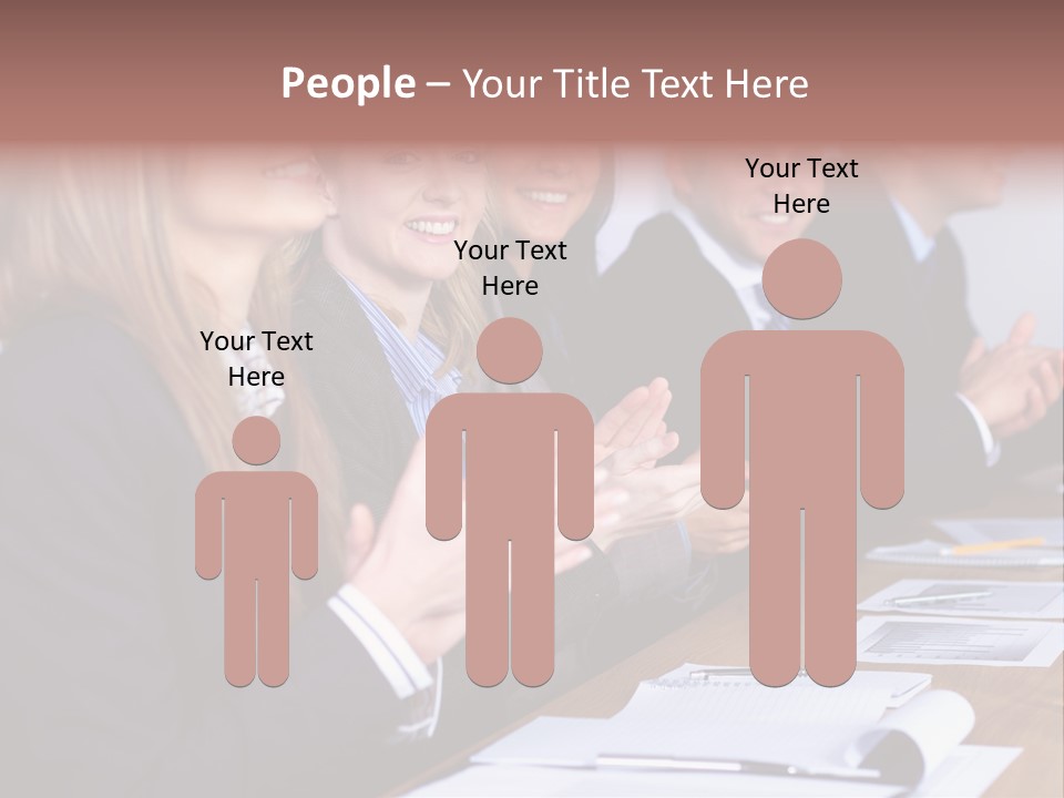 Cheerful Caucasian Corporate PowerPoint Template