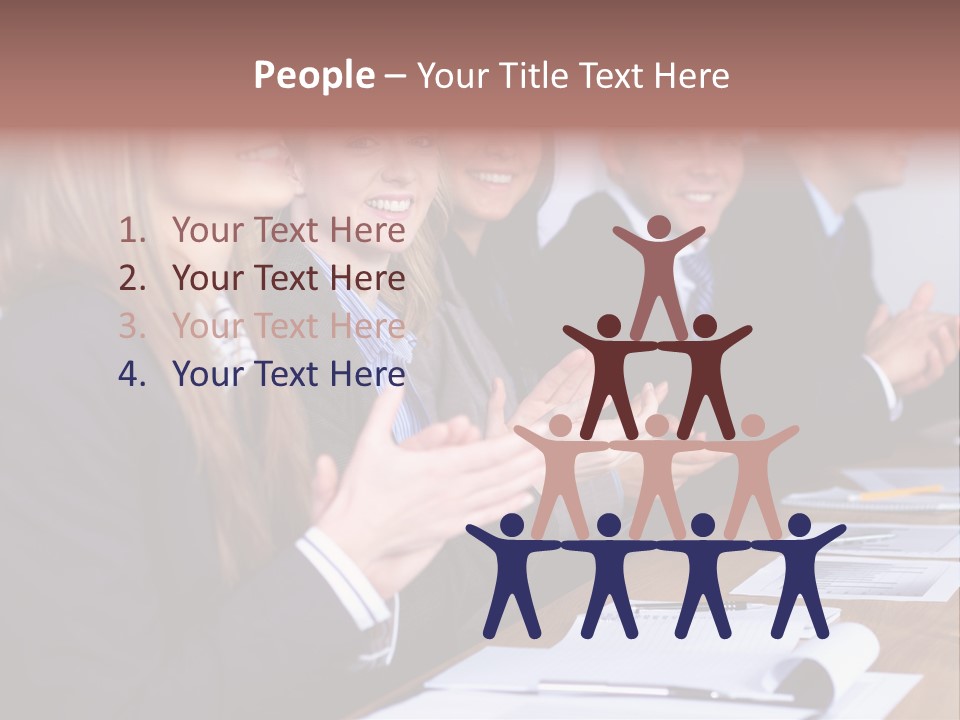 Cheerful Caucasian Corporate PowerPoint Template