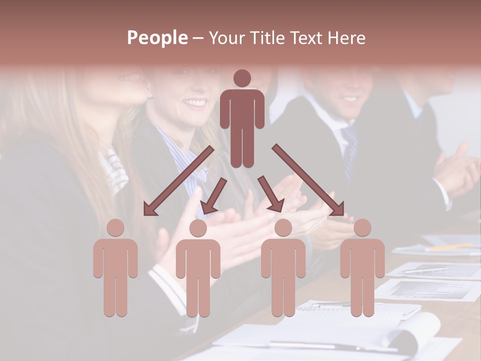 Cheerful Caucasian Corporate PowerPoint Template