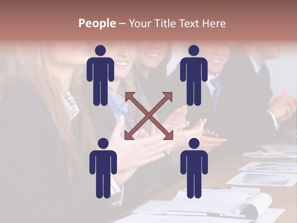 Cheerful Caucasian Corporate PowerPoint Template