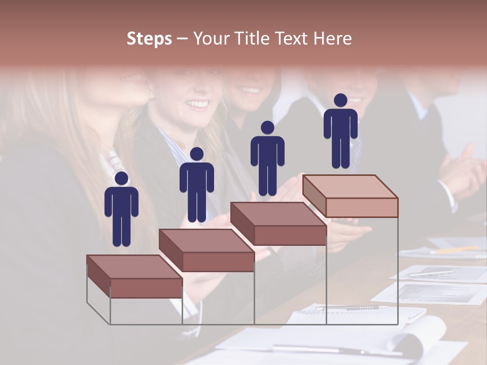 Cheerful Caucasian Corporate PowerPoint Template