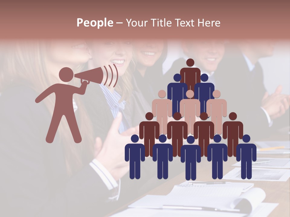 Cheerful Caucasian Corporate PowerPoint Template