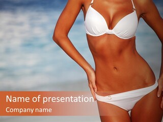 Tropical Legs Tan PowerPoint Template