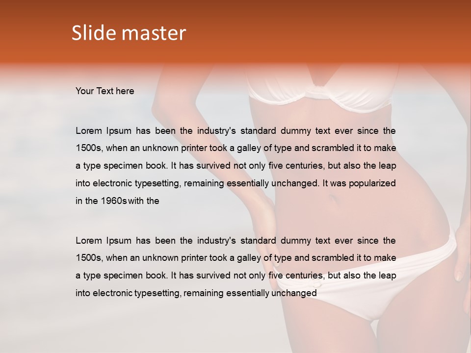 Tropical Legs Tan PowerPoint Template