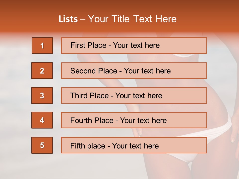 Tropical Legs Tan PowerPoint Template