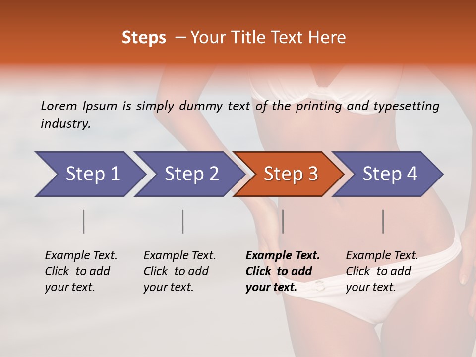 Tropical Legs Tan PowerPoint Template