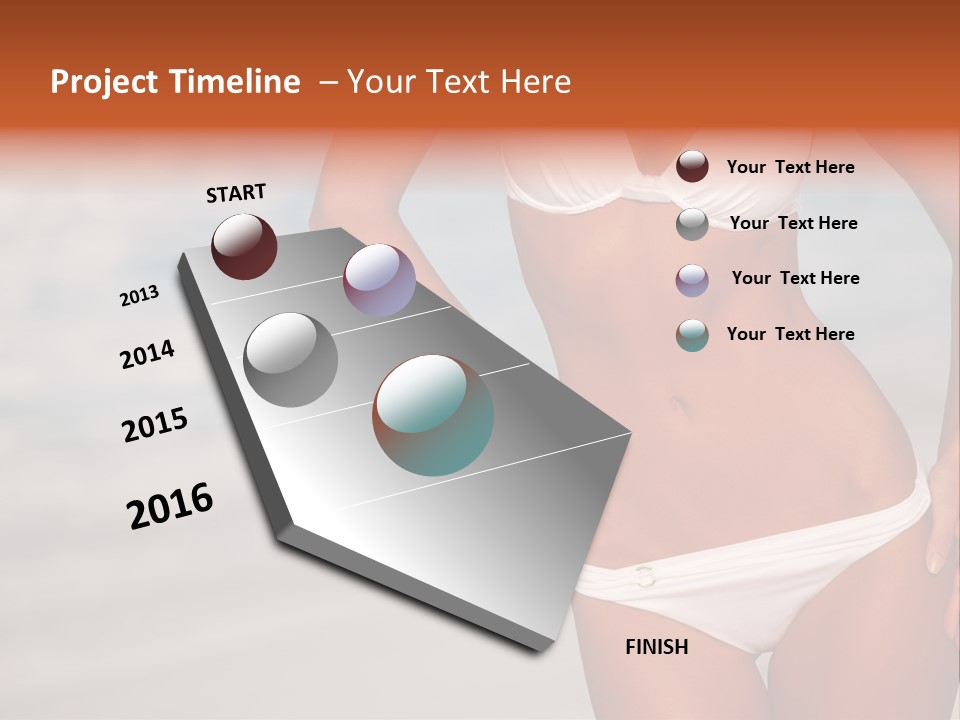 Tropical Legs Tan PowerPoint Template