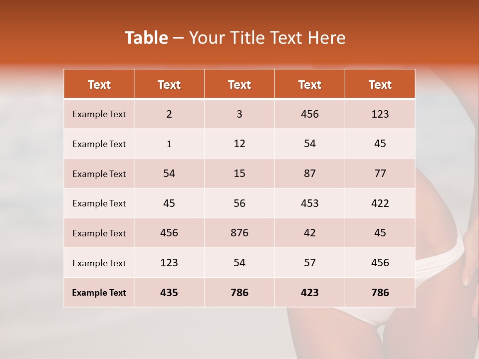 Tropical Legs Tan PowerPoint Template