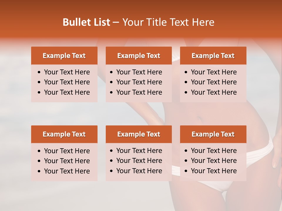 Tropical Legs Tan PowerPoint Template