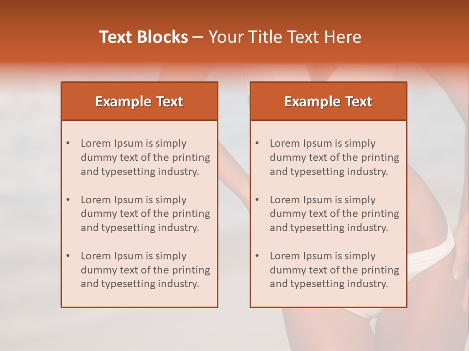 Tropical Legs Tan PowerPoint Template