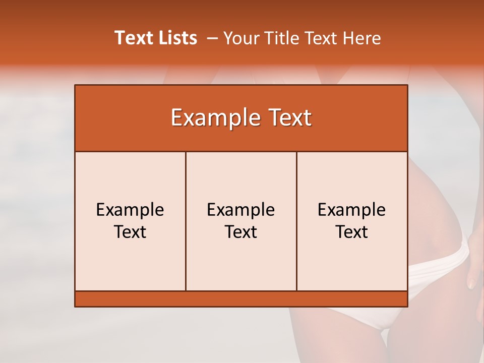 Tropical Legs Tan PowerPoint Template