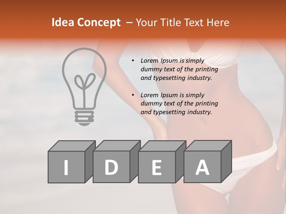 Tropical Legs Tan PowerPoint Template