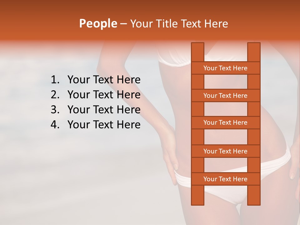 Tropical Legs Tan PowerPoint Template