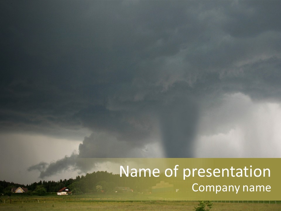 Damage Hurricane Weather Warning PowerPoint Template