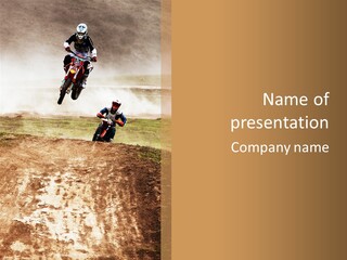 Intense Motocross Speed PowerPoint Template