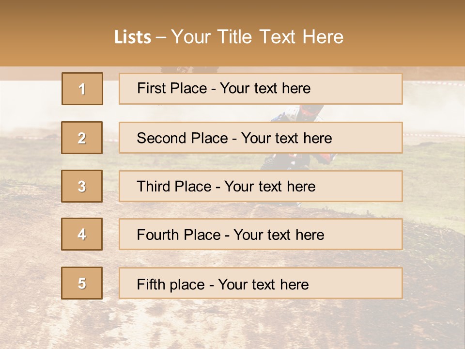 Intense Motocross Speed PowerPoint Template