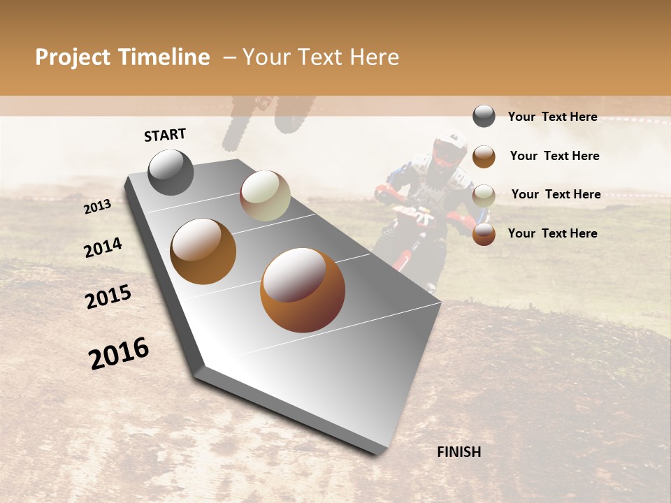 Intense Motocross Speed PowerPoint Template