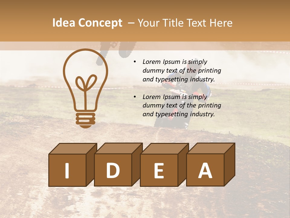 Intense Motocross Speed PowerPoint Template