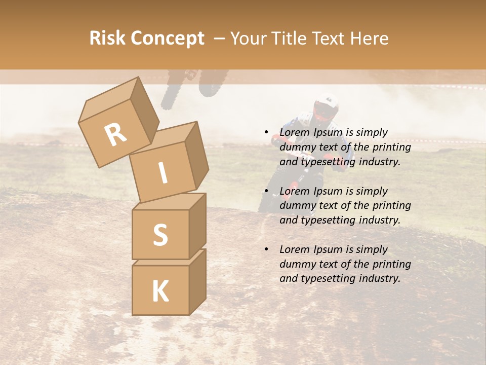 Intense Motocross Speed PowerPoint Template