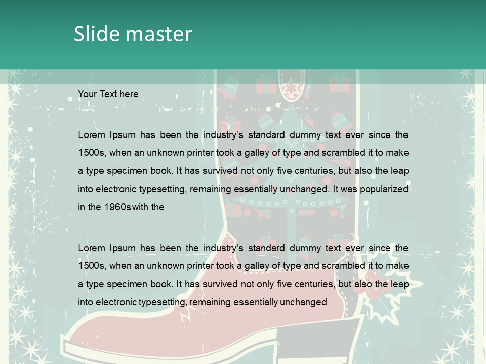 Card Wild Holly Berry PowerPoint Template