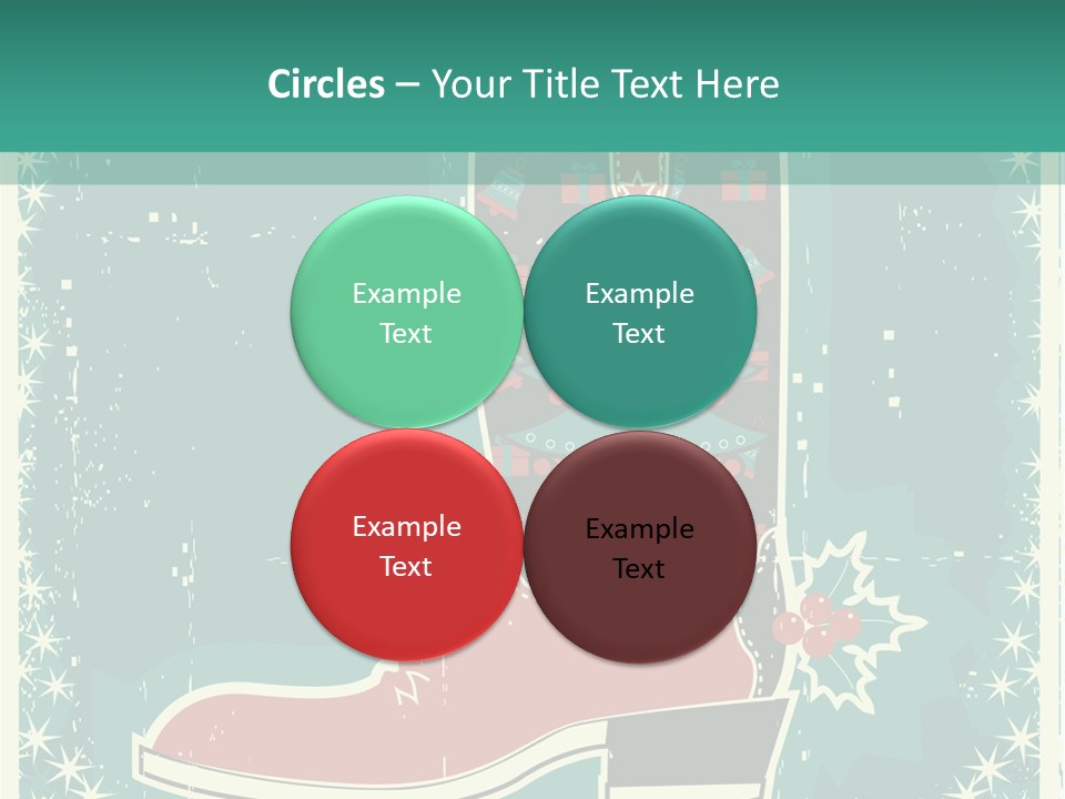 Card Wild Holly Berry PowerPoint Template