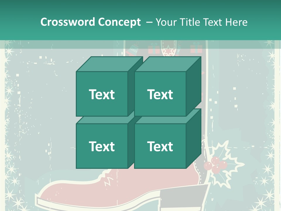 Card Wild Holly Berry PowerPoint Template