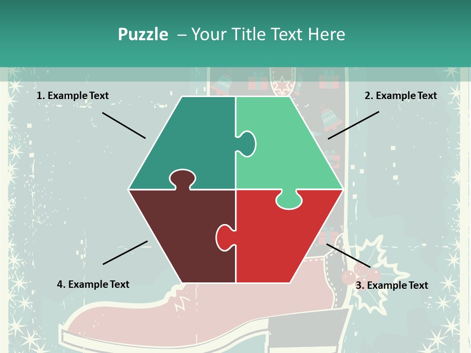 Card Wild Holly Berry PowerPoint Template