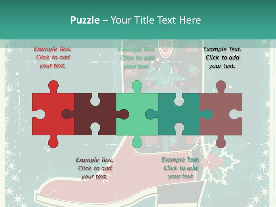 Card Wild Holly Berry PowerPoint Template