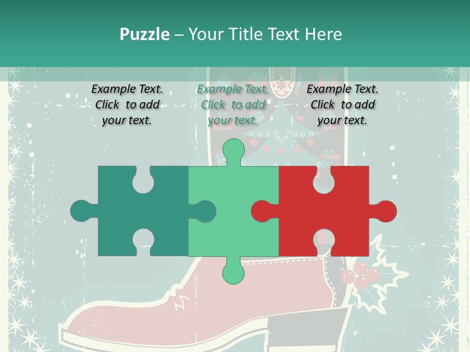 Card Wild Holly Berry PowerPoint Template