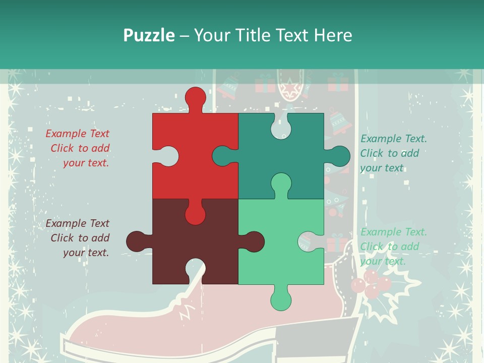 Card Wild Holly Berry PowerPoint Template