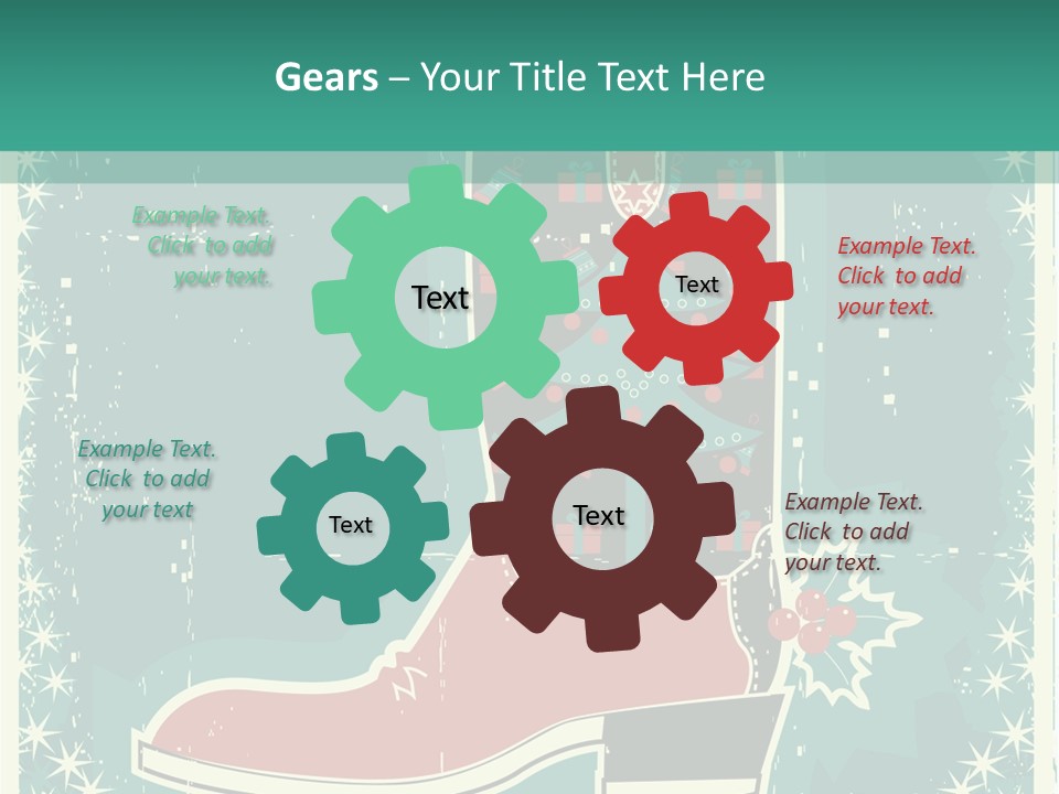 Card Wild Holly Berry PowerPoint Template