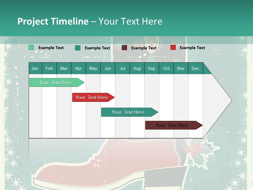 Card Wild Holly Berry PowerPoint Template