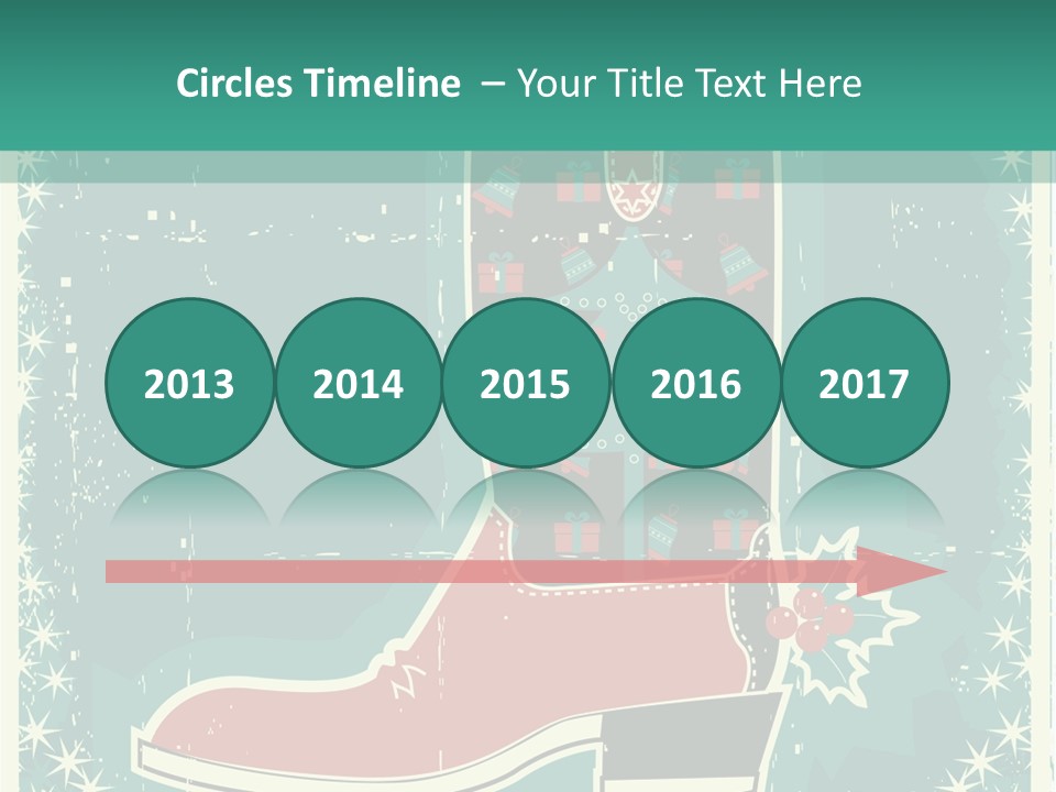 Card Wild Holly Berry PowerPoint Template