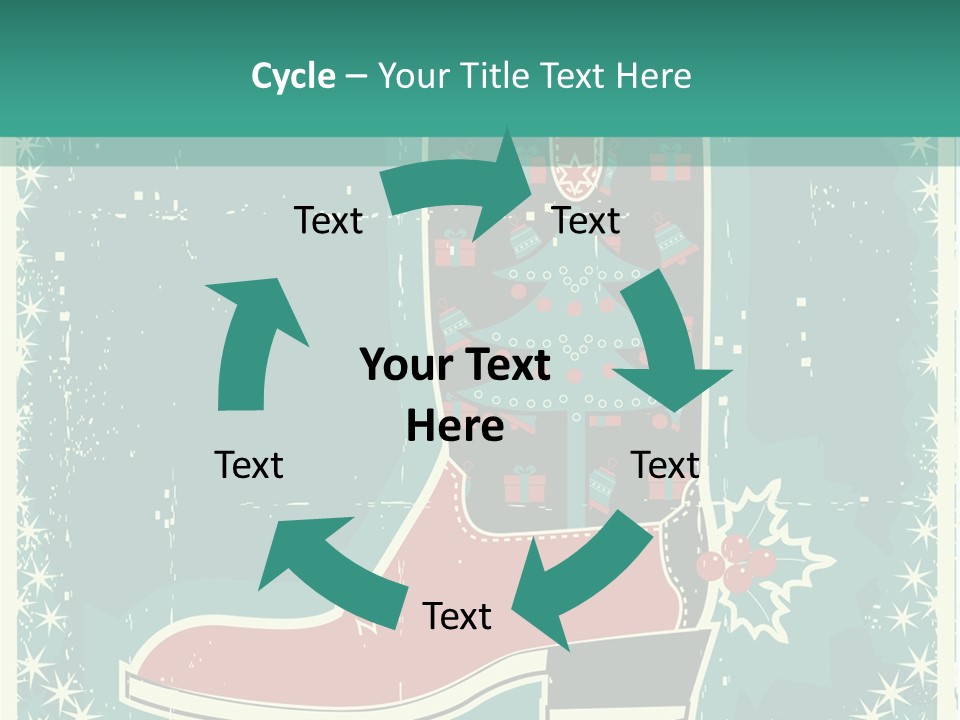 Card Wild Holly Berry PowerPoint Template