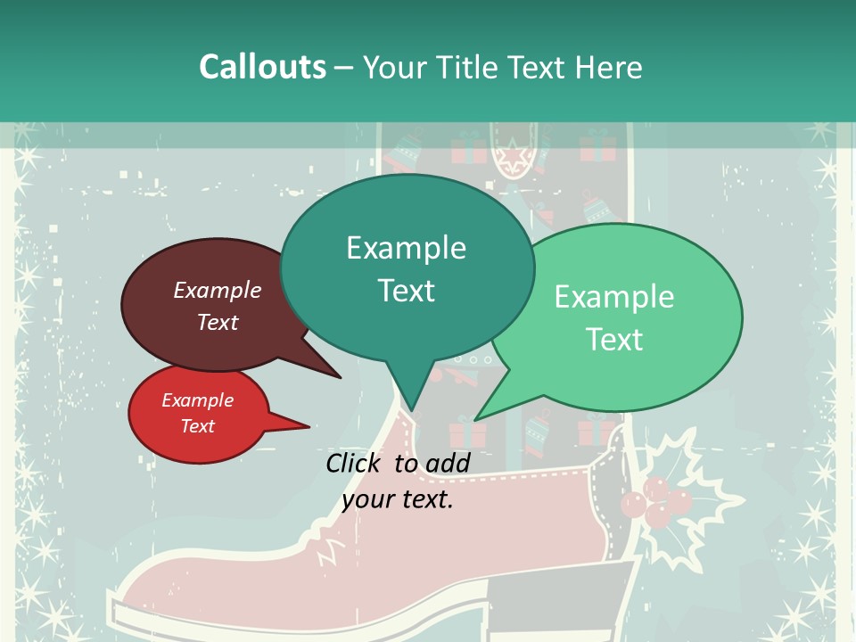 Card Wild Holly Berry PowerPoint Template