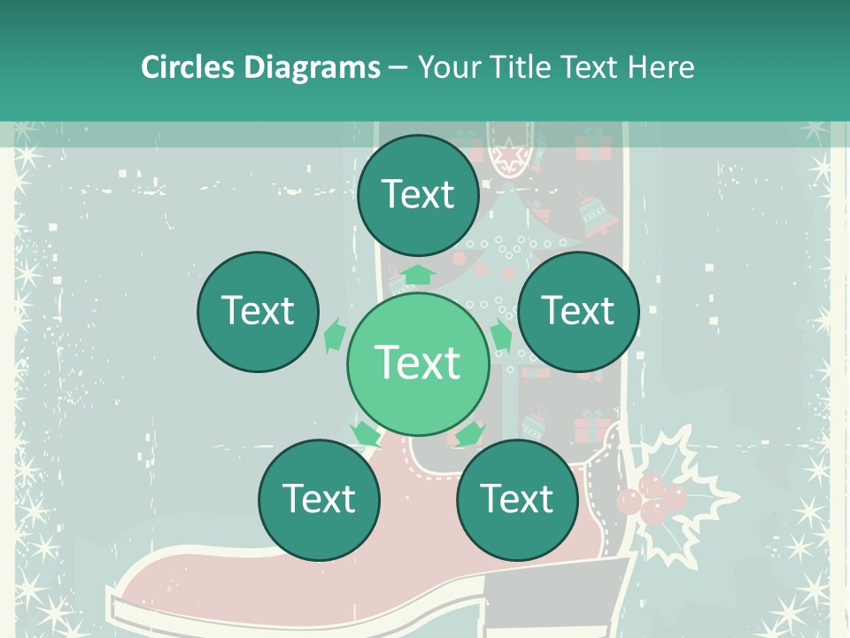 Card Wild Holly Berry PowerPoint Template