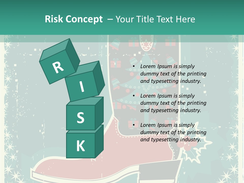 Card Wild Holly Berry PowerPoint Template