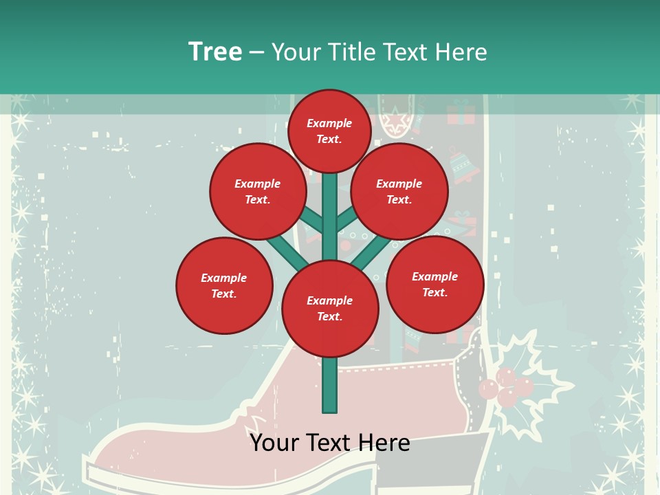 Card Wild Holly Berry PowerPoint Template