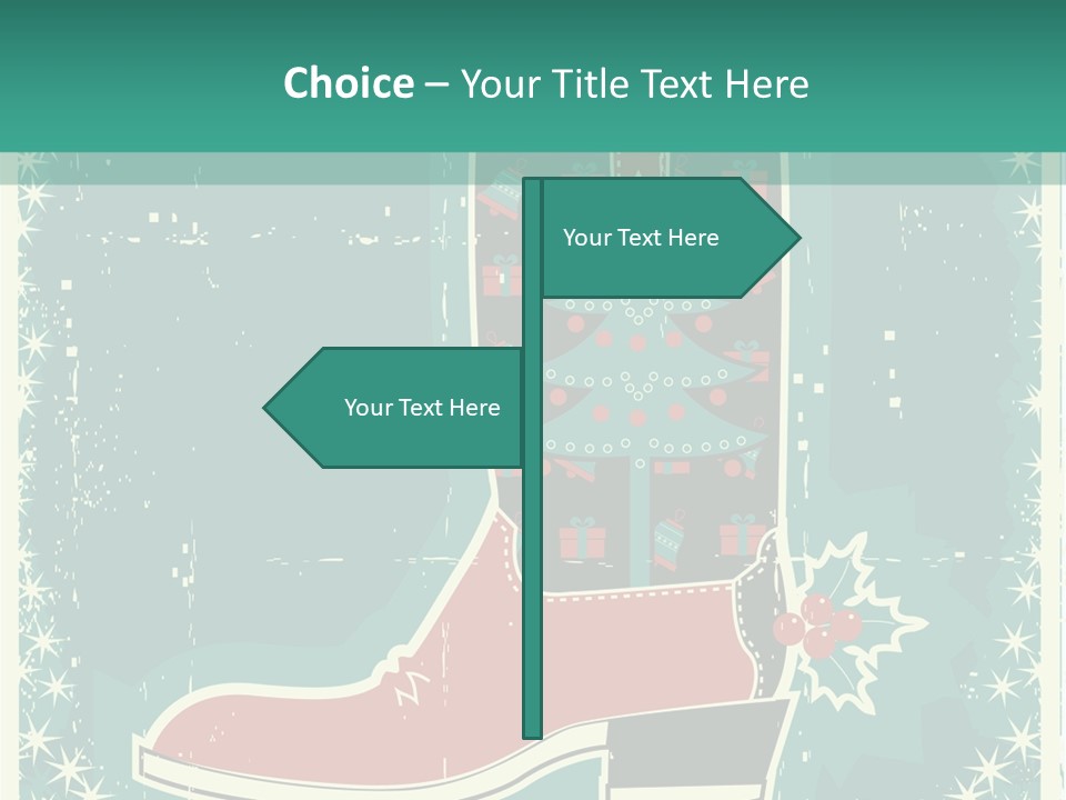 Card Wild Holly Berry PowerPoint Template