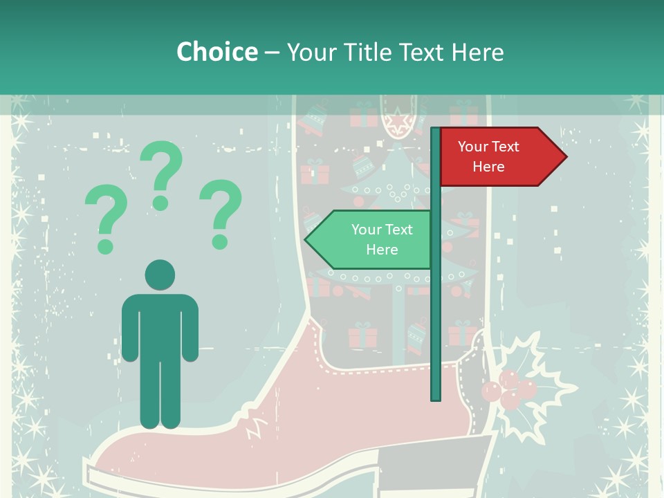 Card Wild Holly Berry PowerPoint Template