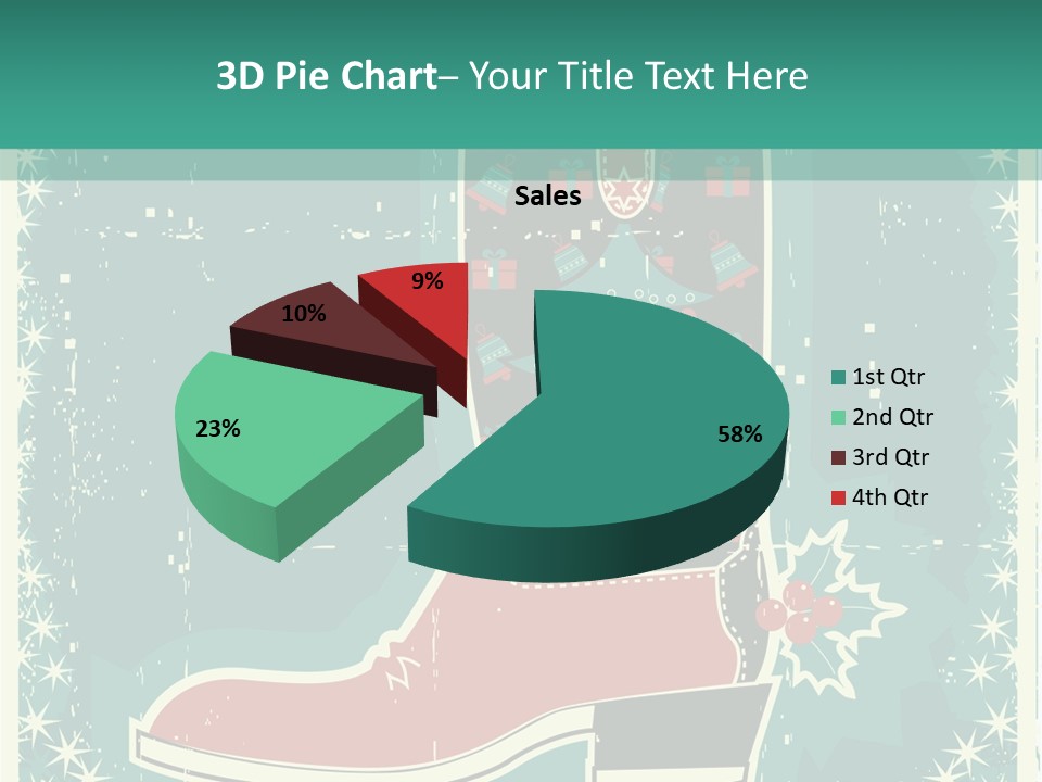 Card Wild Holly Berry PowerPoint Template