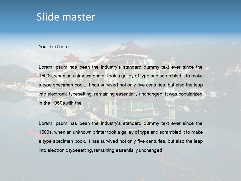 Resort Panorama Island PowerPoint Template