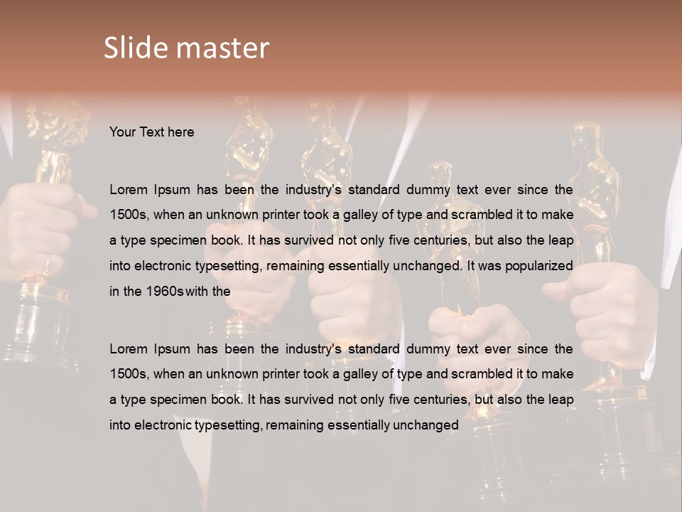 Entertainment Trophy Award PowerPoint Template