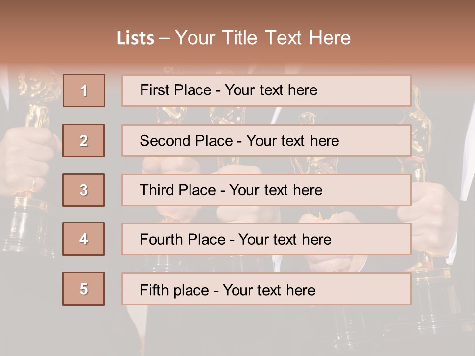Entertainment Trophy Award PowerPoint Template