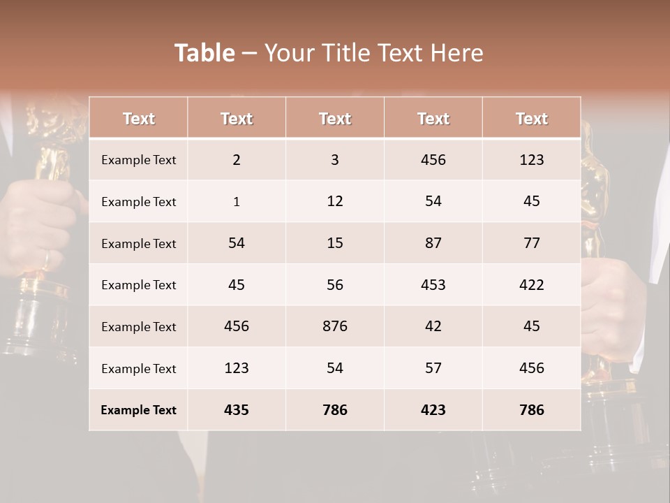 Entertainment Trophy Award PowerPoint Template