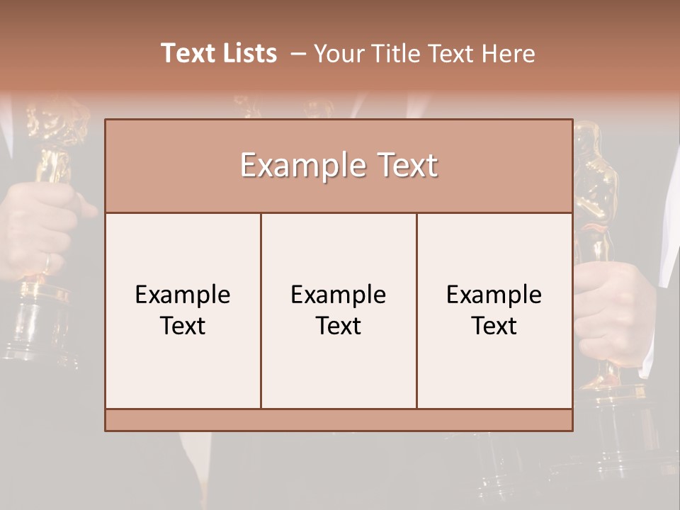 Entertainment Trophy Award PowerPoint Template