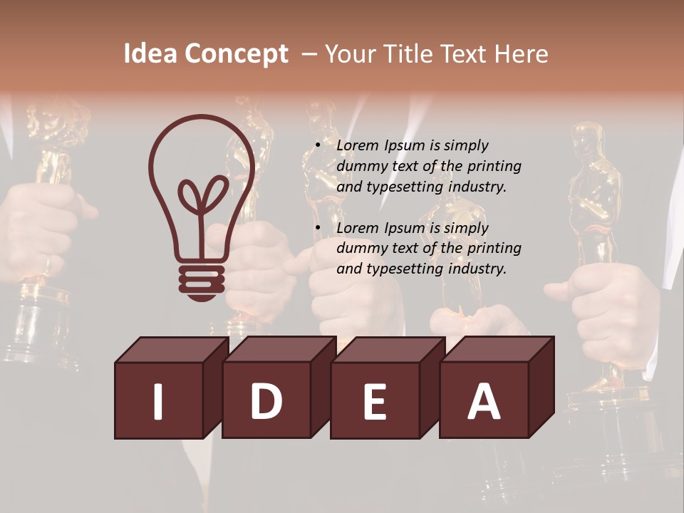 Entertainment Trophy Award PowerPoint Template