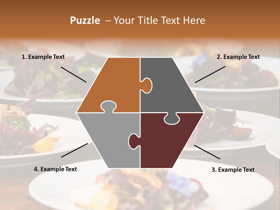 A Table Topped With White Plates Filled With Different Types Of Food PowerPoint Template