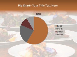 A Table Topped With White Plates Filled With Different Types Of Food PowerPoint Template